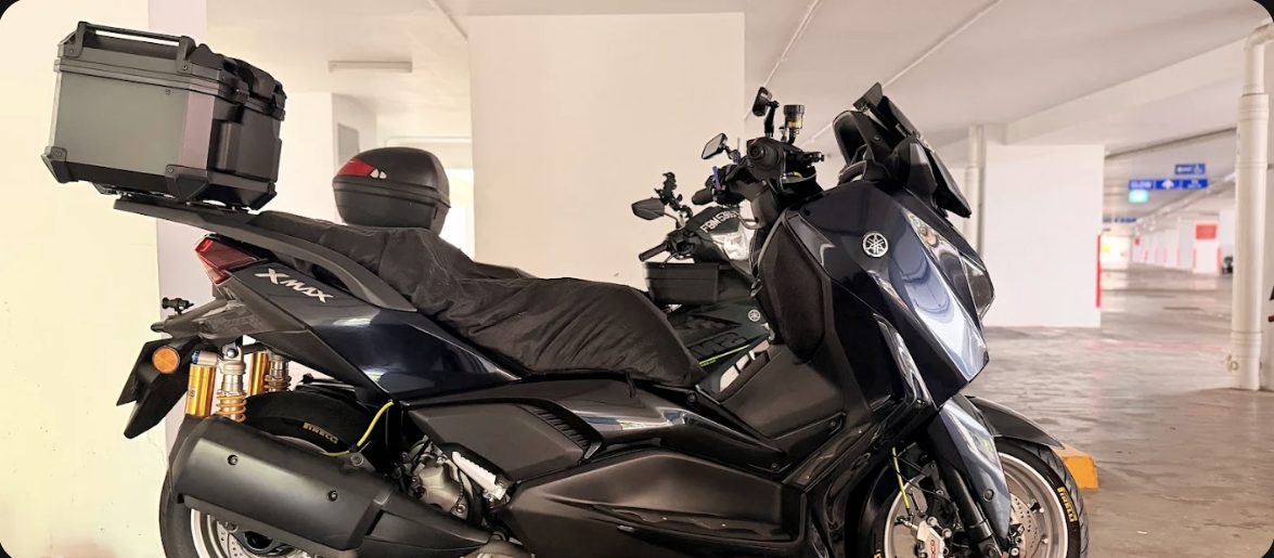 Customer's Yamaha XMAX with sprayed rims, photo from Muhammad Farhan Sulaiman's Google review