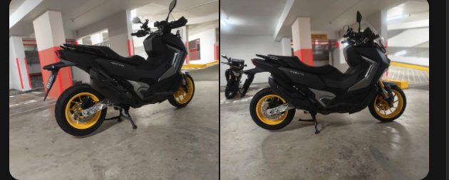 Customer's scooter with gold sprayed rims, photo from Irzan dammahum's Google review
